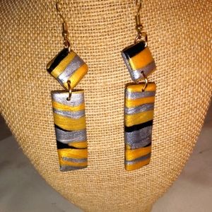 Polymer clay earrings. E46